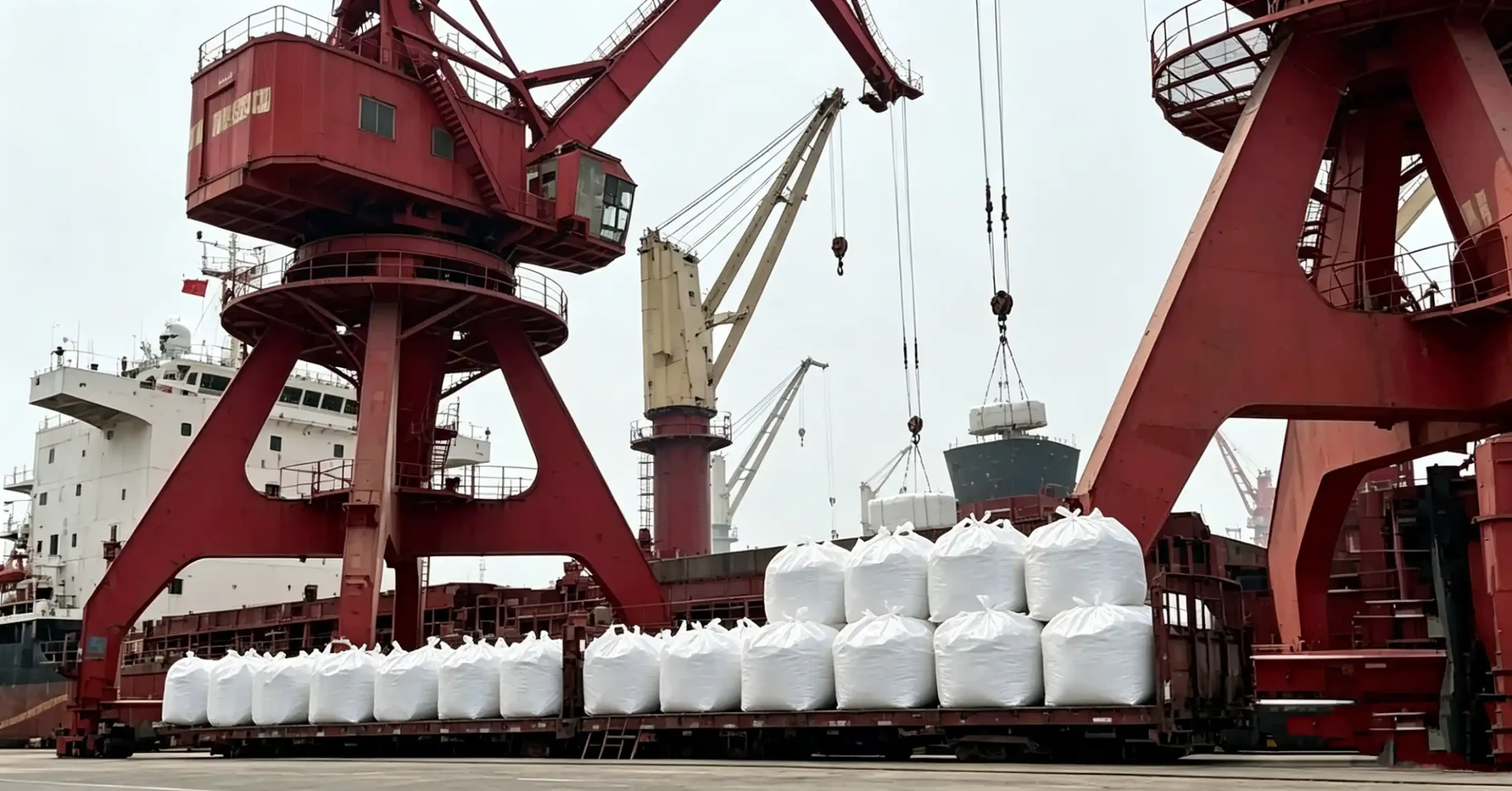 **Bulk loading of HNNM aluminum fluoride for shipment to Australia at port**