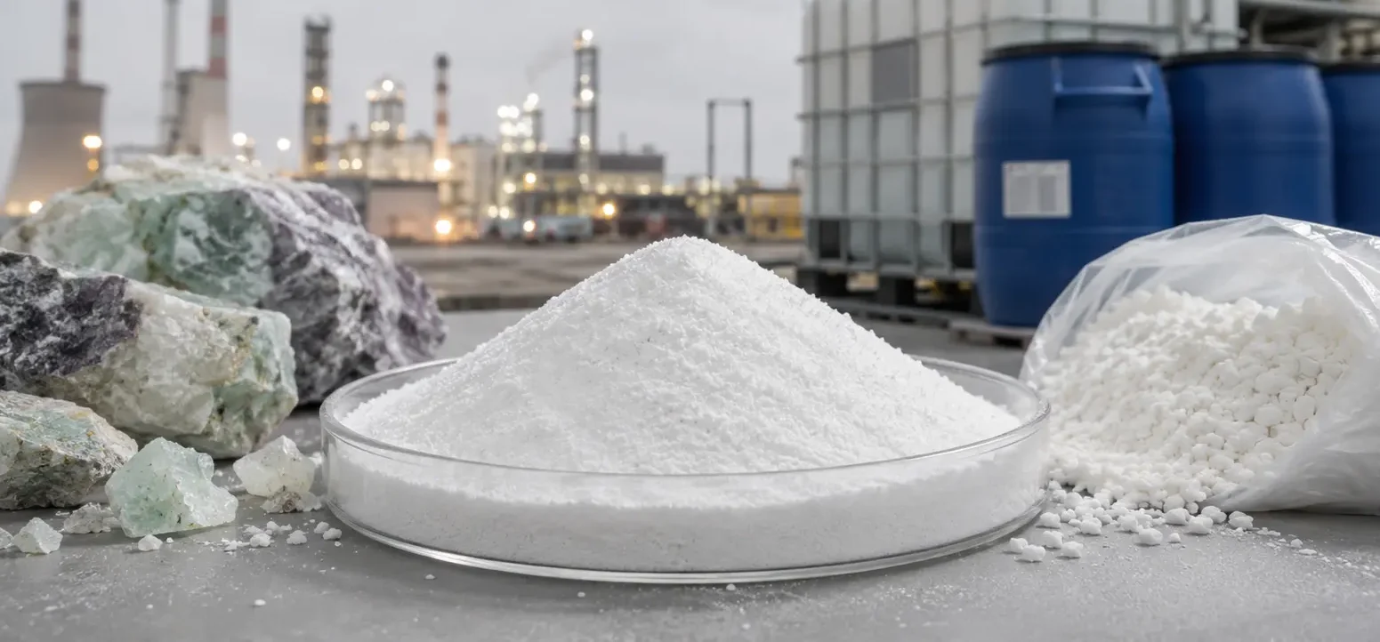 Fluorspar and aluminium fluoride materials showing upstream cost pressure