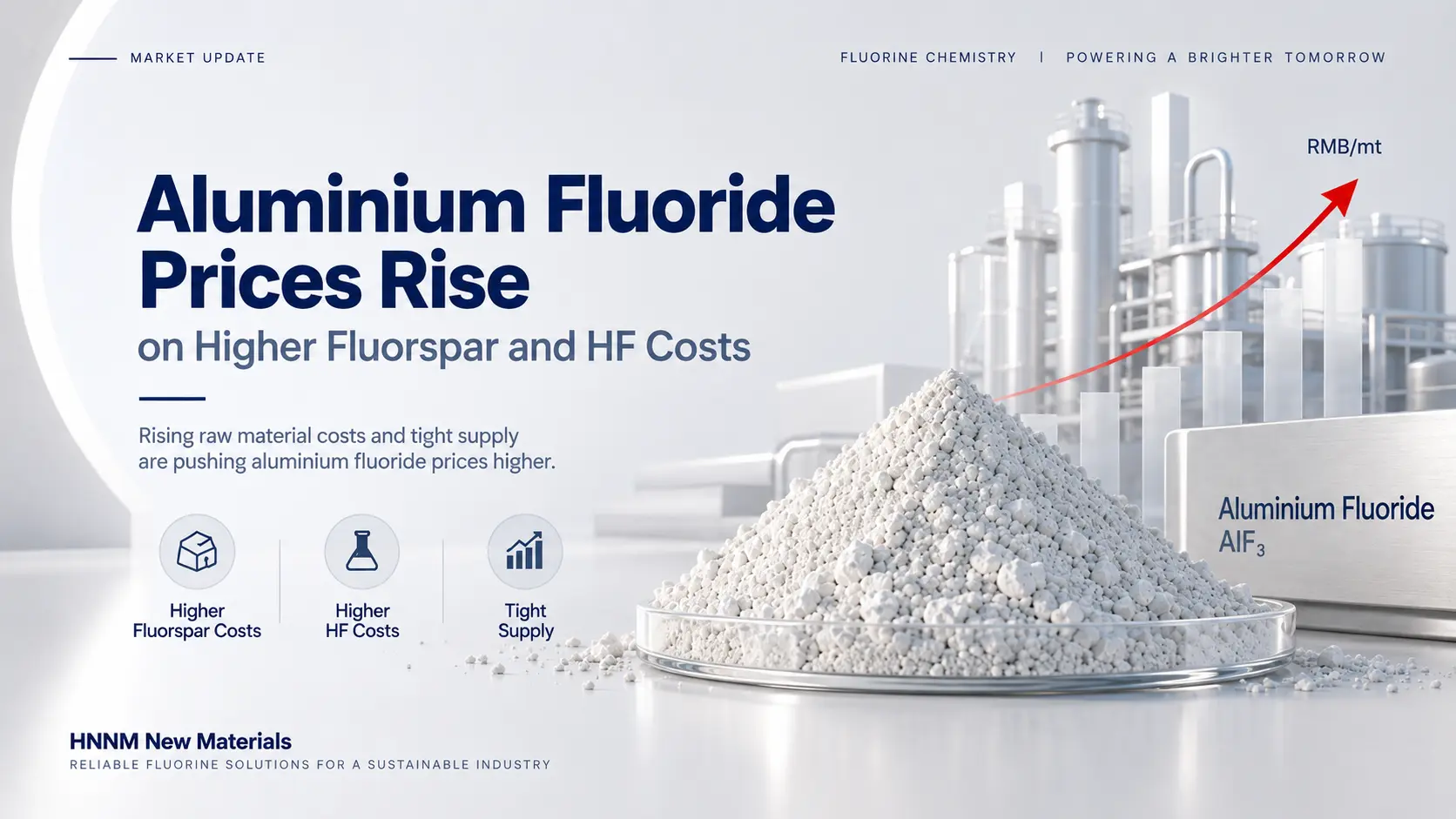 Aluminium fluoride price rise driven by higher fluorspar and HF costs
